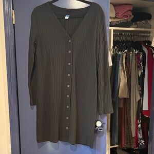 Black Button-Up sweater dress